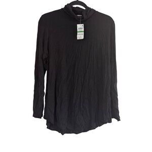 JM Collection Black Long Sleeve Stretch Top L New